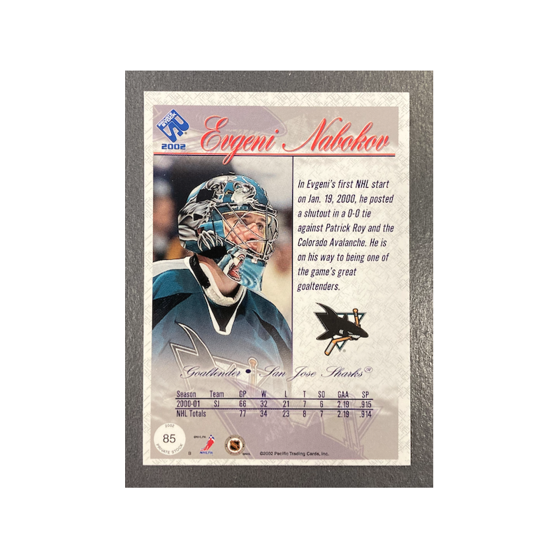 EVGENI NABOKOV 2001-02 PACIFIC PRIVATE STOCK PREMIERE DATE 13/100
