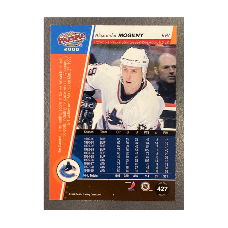 ALEXANDER MOGILNY 1999-00 PACIFIC COPPER 03/99 - EXMT CONDITION