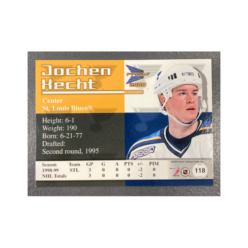JOCHEN HACHT 1999-00 PACIFIC PRISM HOLOGRAPHIC GOLD RC 301/480
