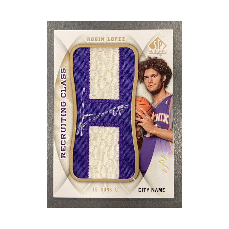 ROBIN LOPEZ 2008-09 UD SP AUTHENTIC RECRUITING CLASS CITY NAME LETTER "H" 1/1