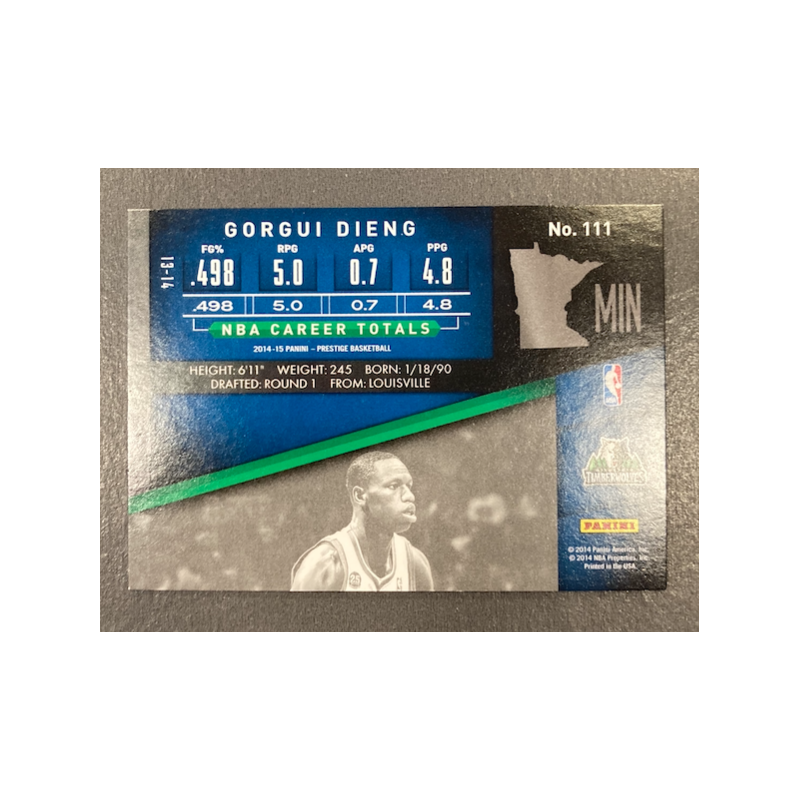 GORGUI DIENG 2014-15 PANINI PRESTIGE BONUS SHOTS PLATINUM 1/1