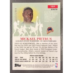 MICKAEL PIETRUS 2003-04 TOPPS PRISTINE RC REFRACTOR 317/1999