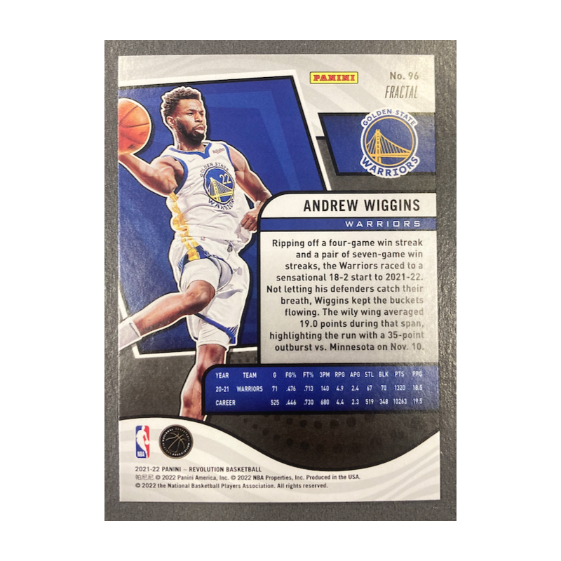 ANDREW WIGGINS 2021-22 PANINI REVOLUTION FRACTAL