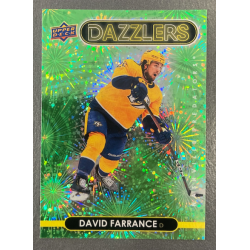 DAVID FARRANCE 2021-22 UPPER DECK SERIES 2 DAZZLERS GREEN