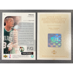 PAUL PIERCE 2002-03 UPPER DECK BUYBACK AUTO 2/3 ON PRO & PROSPECT 2000-01