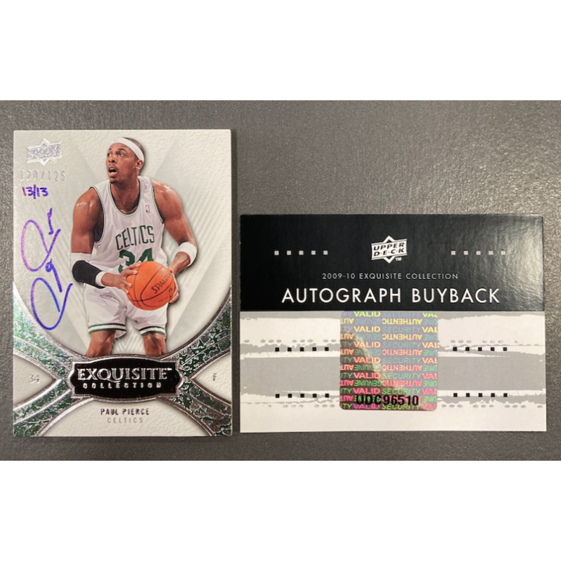 PAUL PIERCE 2009-10 EXQUISITE BUYBACK AUTO 03/13 ON EXQUISITE 08-09