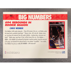 CHRIS WEBBER 1994-95 HOOPS BIG NUMBER BLEU/RED BN7
