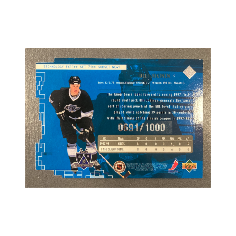 OLLI JOKINEN 1998-99 UD3 DIE CUT 691/1000