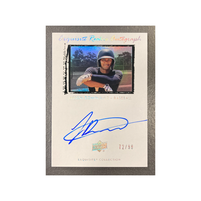 JASSON DOMINGUEZ 2020 EXQUISITE ROOKIE AUTOGRAPH /99
