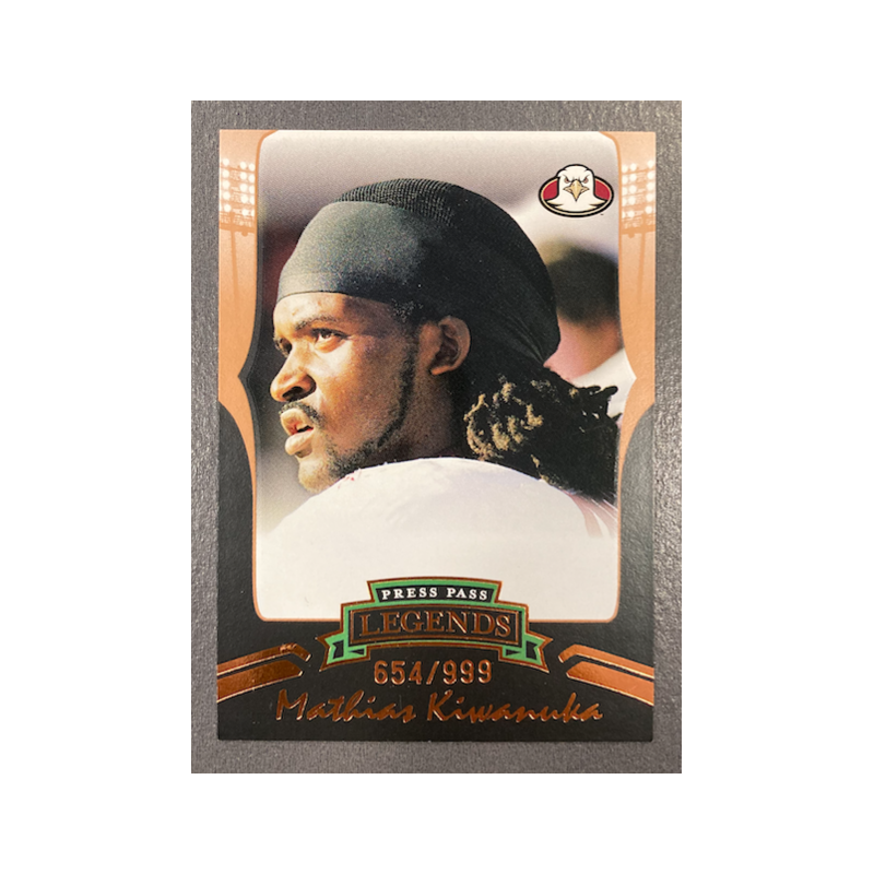 MATHIAS KIWANUKA 2006 PRESS PASS LEGENDS BRONZE 654/999 - EXMT CONDITION