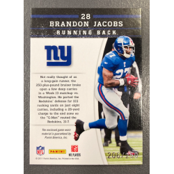 BRANDON JACOBS 2011 PANINI GRIDIRON GEAR GAME BREAKERS JERSEY 206/250