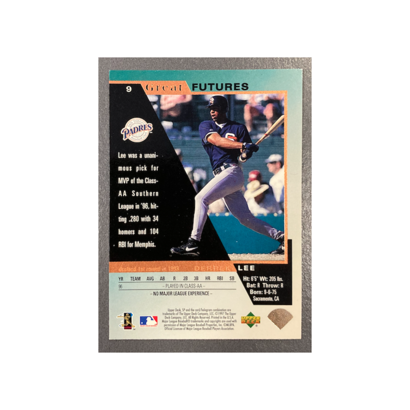 DERREK LEE 1997 UPPER DECK SP GREAT FUTURES