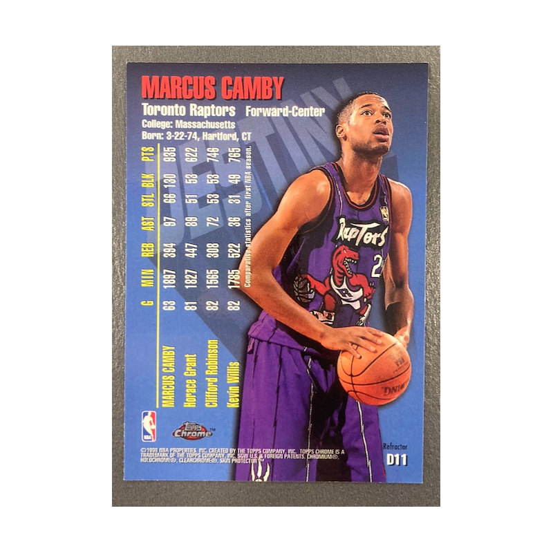MARCUS CAMBY 1997-98 TOPPS CHROME DESTINY REFRACTOR