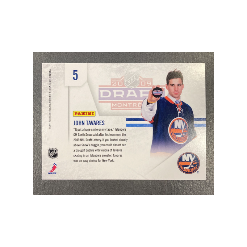 JOHN TAVARES 2010-11 CONTENDERS LOTTERY WINNERS