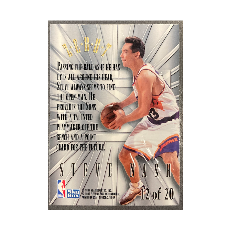 STEVE NASH 1996-97 SKYBOX Z-FORCE ZEBUT 12