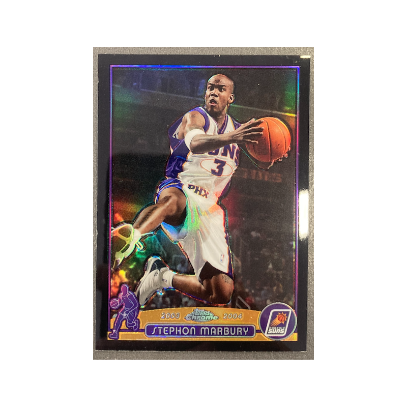 STEPHON MARBURY 2003-04 TOPPS CHROME BLACK REFRACTOR 109/500