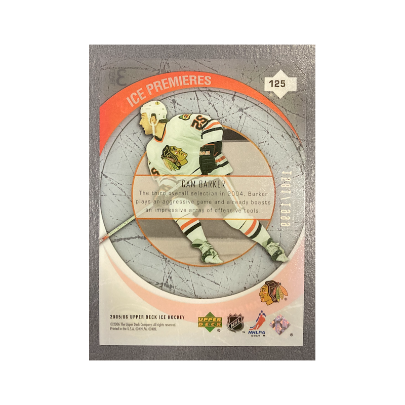 CAM BARKER 2005-06 UPPER DECK ICE PREMIERES ROOKIE 1581/1999