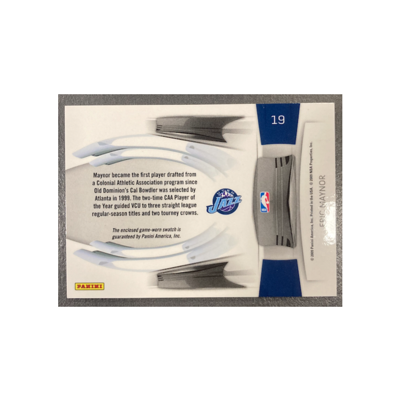 ERIC MAYNOR 2009-10 PANINI PRESTIGE PICKS MATERIALS BLUE JERSEY