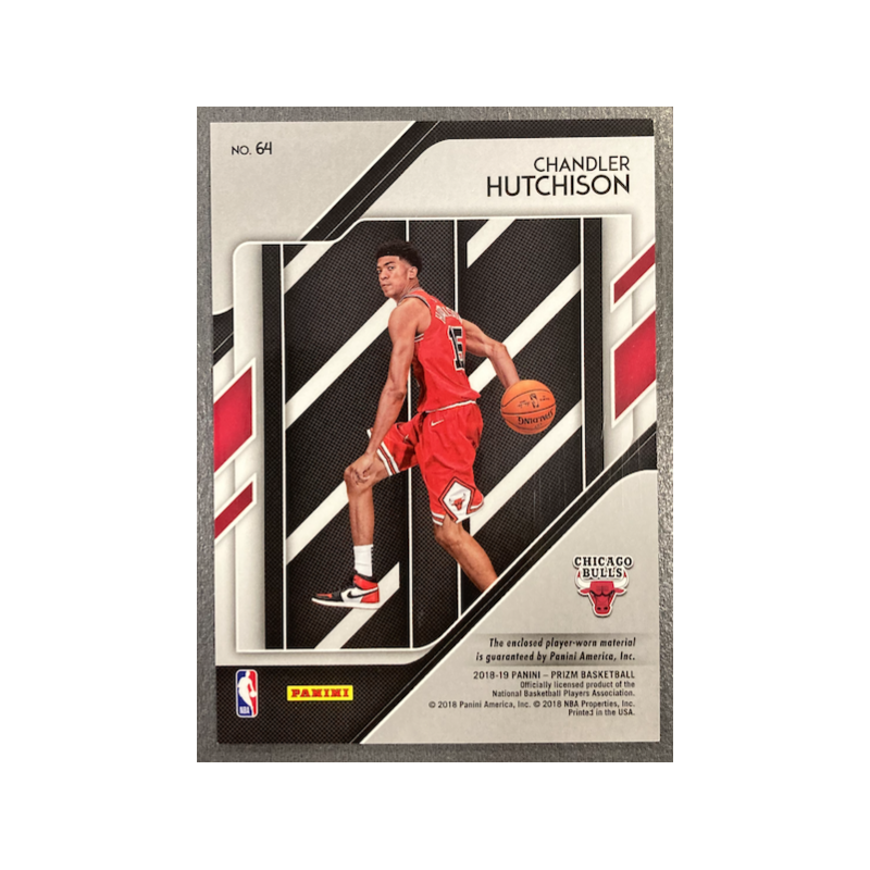 CHANDLER HUTCHINSON 2018-19 PANINI PRIZM SENSATIONAL SWATCHES JERSEY