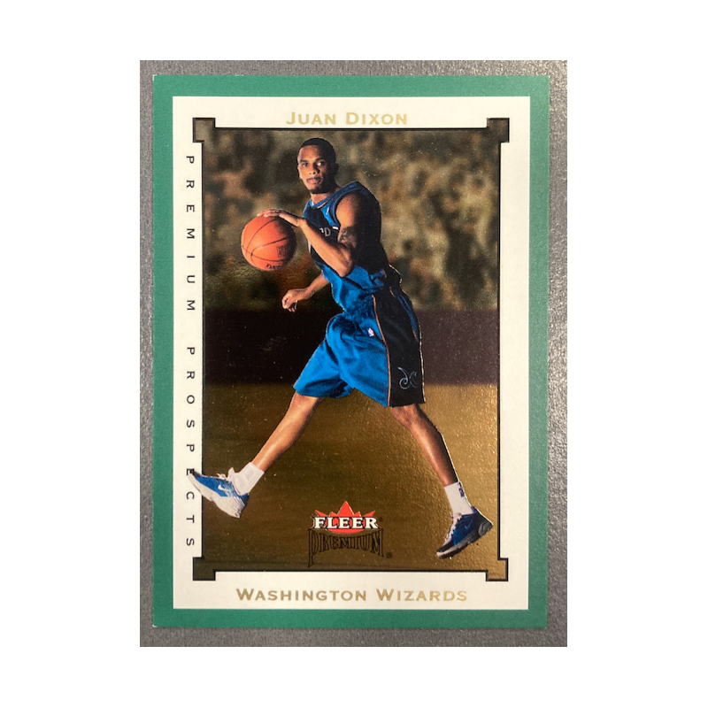 JUAN DIXON 2002-03 FLEER PREMIUM EMERALD ROOKIE 32/300 - EXMT CONDITION