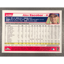 ALEX ESCOBAR 2004 TOPPS CHROME REFRACTOR 436