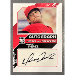 MARTIN PEREZ 2011 ITG HEROES & PROSPECT CLOSE UP AUTOGRAPH SILVER VERSION