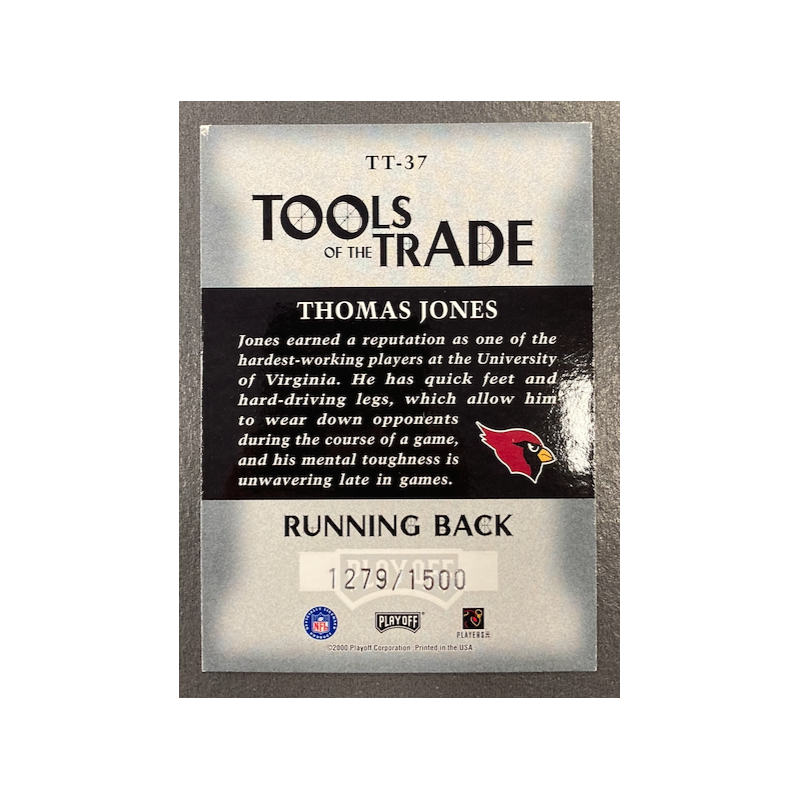 THOMAS JONES 2000 PLAYOFF ABSOLUTE TOOLS OF THE TRADE 1279/1500 - EXMT CONDITION