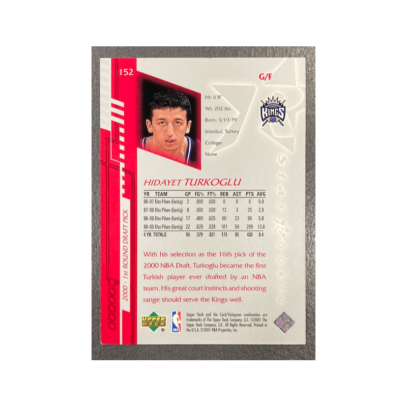 HIDAYET TURKOGLU 2000-01 UPPER DECK ENCORE ROOKIE 473/1600