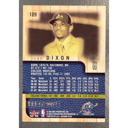 JUAN DIXON 2002-03 FLEER GENUINE ROOKIE 1114/2002