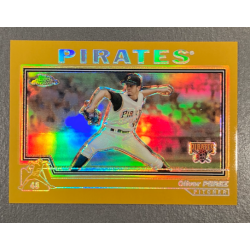 OLIVER PEREZ 2004 TO¨PPS CHROME GOLD REFRACTOR 303