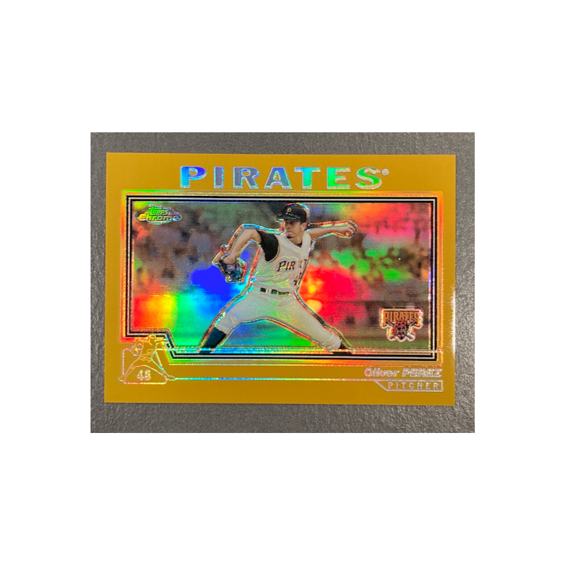 OLIVER PEREZ 2004 TO¨PPS CHROME GOLD REFRACTOR 303