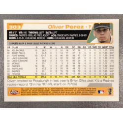 OLIVER PEREZ 2004 TO¨PPS CHROME GOLD REFRACTOR 303