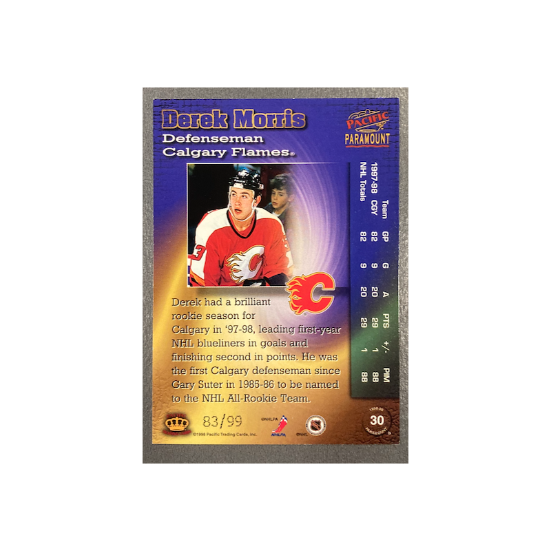 DEREK MORRIS 1998-99 PACIFIC PARAMOUNT HOLOELECTRIC 83/99