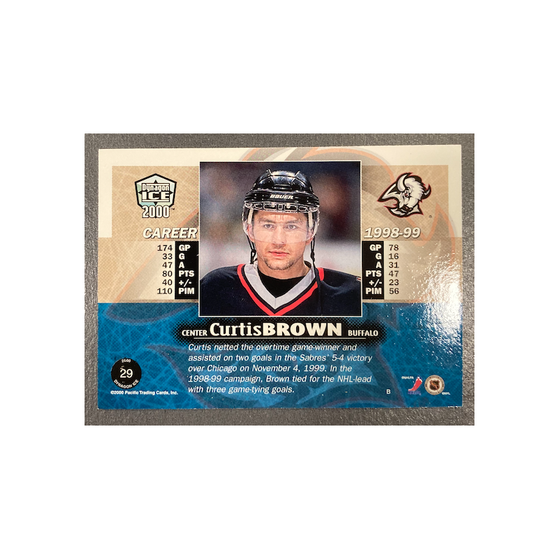 CURTIS BROWN 1999-00 PACIFIC DYNAGON ICE COPPER