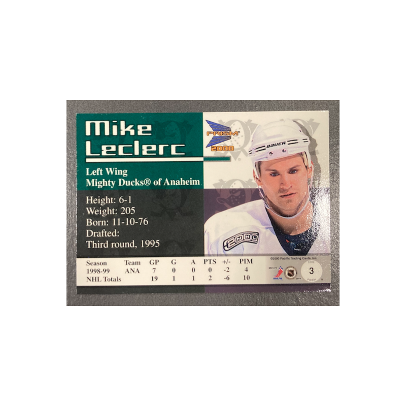 MIKE LECLERC 1999-00 PACIFIC PRISM HOLOGRAPHIC GOLD 361/480