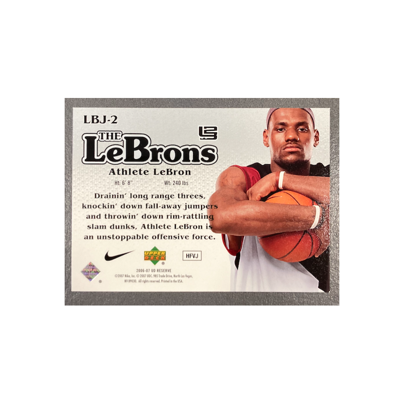 LEBRON JAMES 2006-07 UPPER DECK RESERVE THE LEBRONS LBJ-2