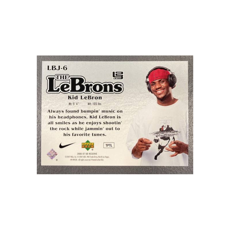 LEBRON JAMES 2006-07 UPPER DECK RESERVE THE LEBRONS LBJ-6