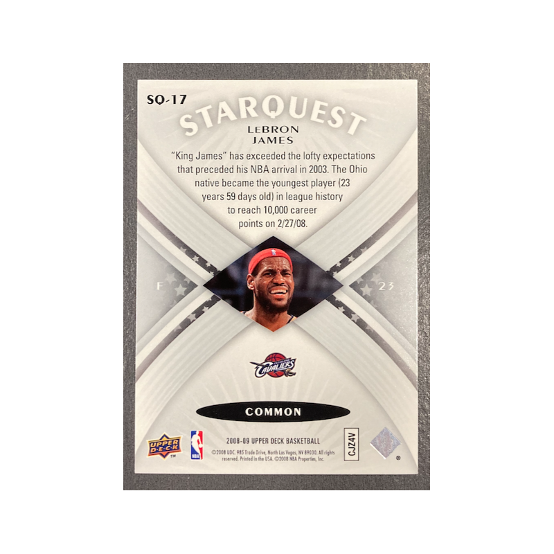 LEBRON JAMES 2008-09 UD STARQUEST SQ17 COMMON