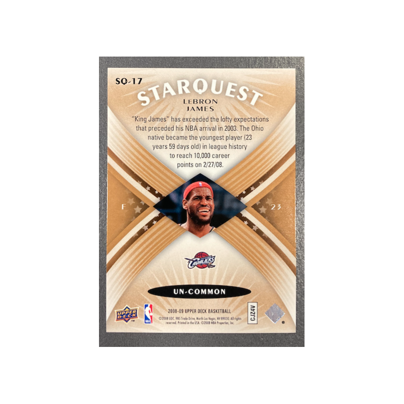 LEBRON JAMES 2008-09 UD STARQUEST SQ17 UN-COMMON