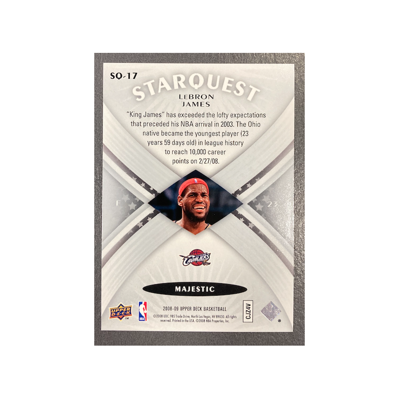 LEBRON JAMES 2008-09 UD STARQUEST SQ17 MAJESTIC