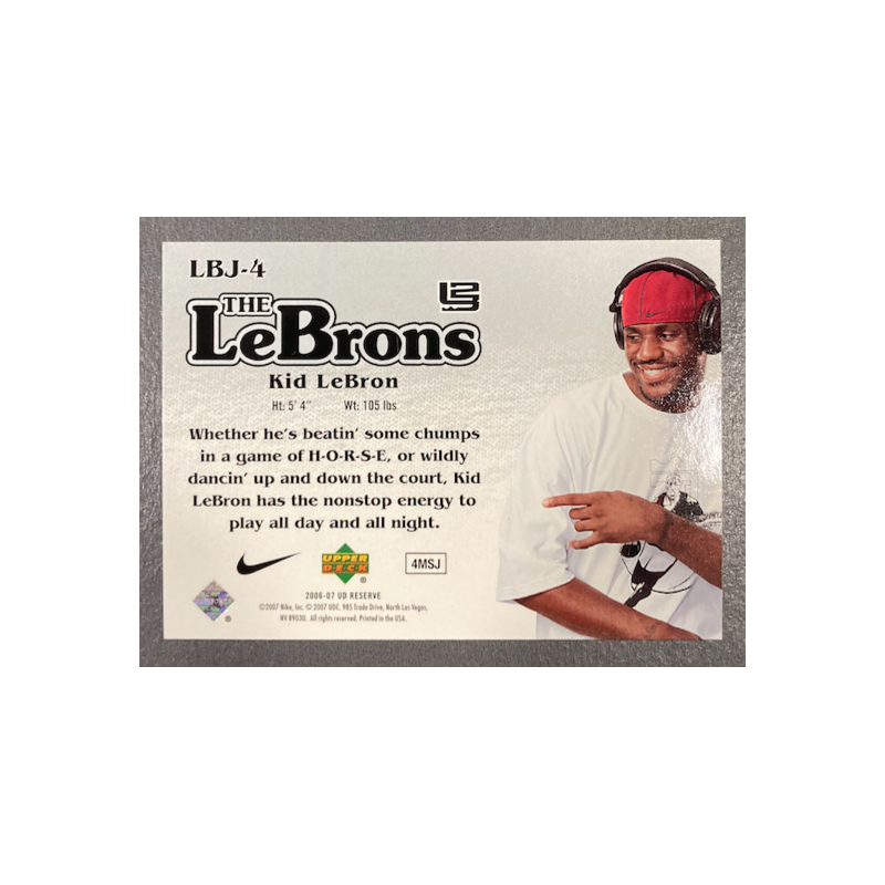 LEBRON JAMES 2006-07 UD RESERVE THE LEBRONS LBJ-4