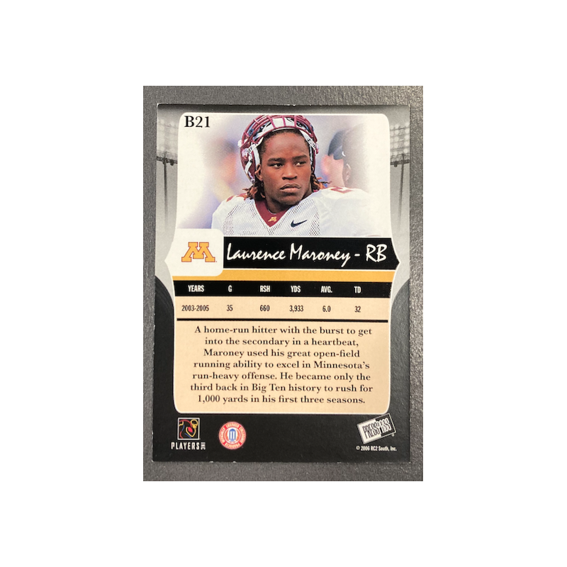 LAURENCE MARONEY 2006 PRESS PASS LEGENDS BRONZE 083/999