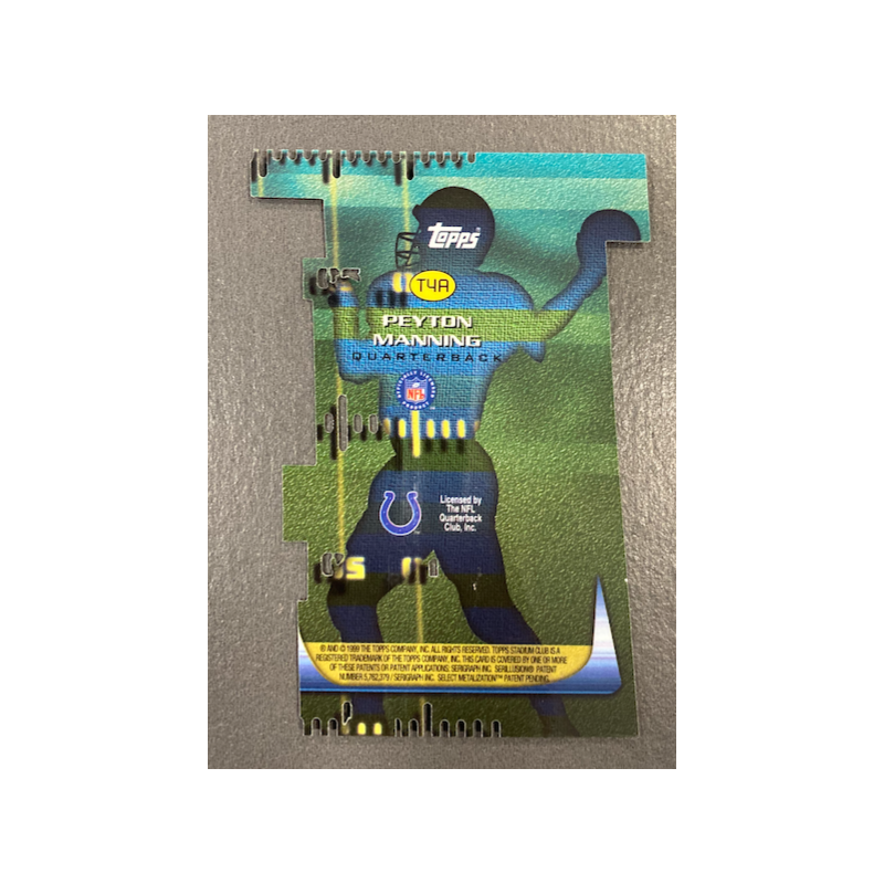 PEYTON MANNING 1999 TOPPS STADIUM CLUB 3X3 LUMINESCENT T4A