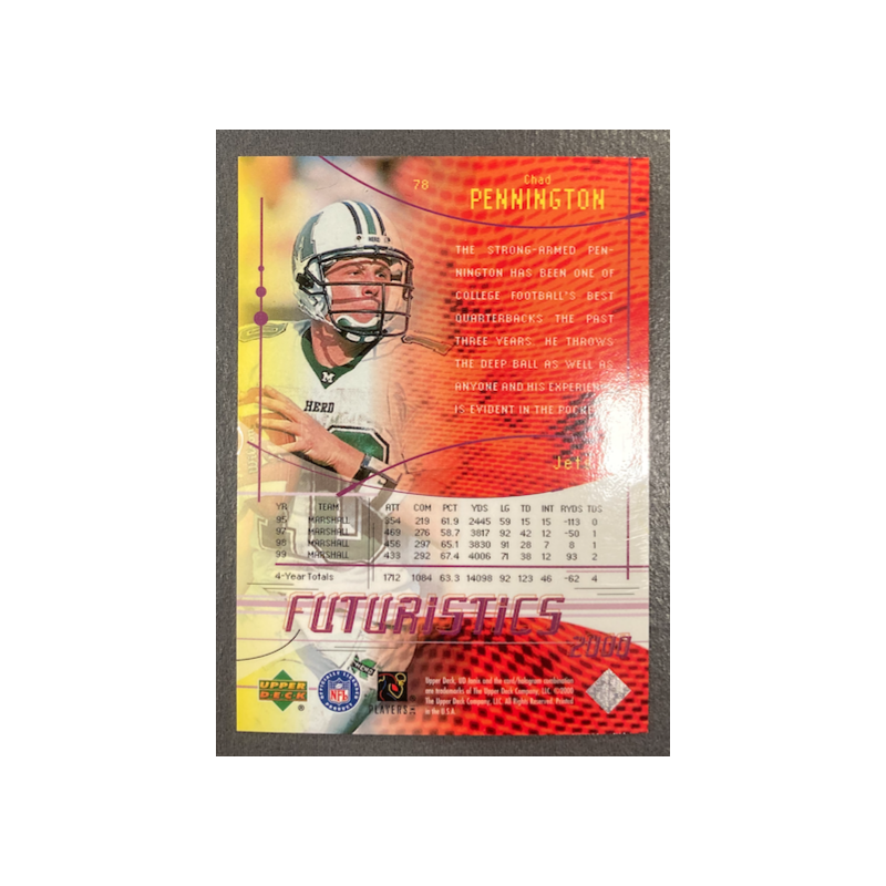 CHAD PENNINGTON 2000 UPPER DECK IONIX ROOKIE 1189/2000