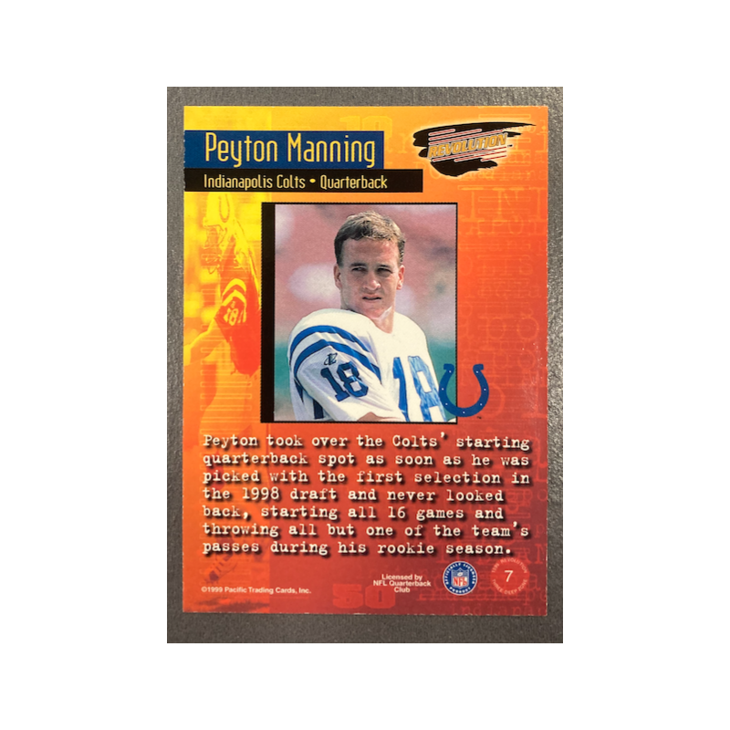 PEYTON MANNING 1999 PACIFIC REVOLUTION THREE-DEEP ZONE