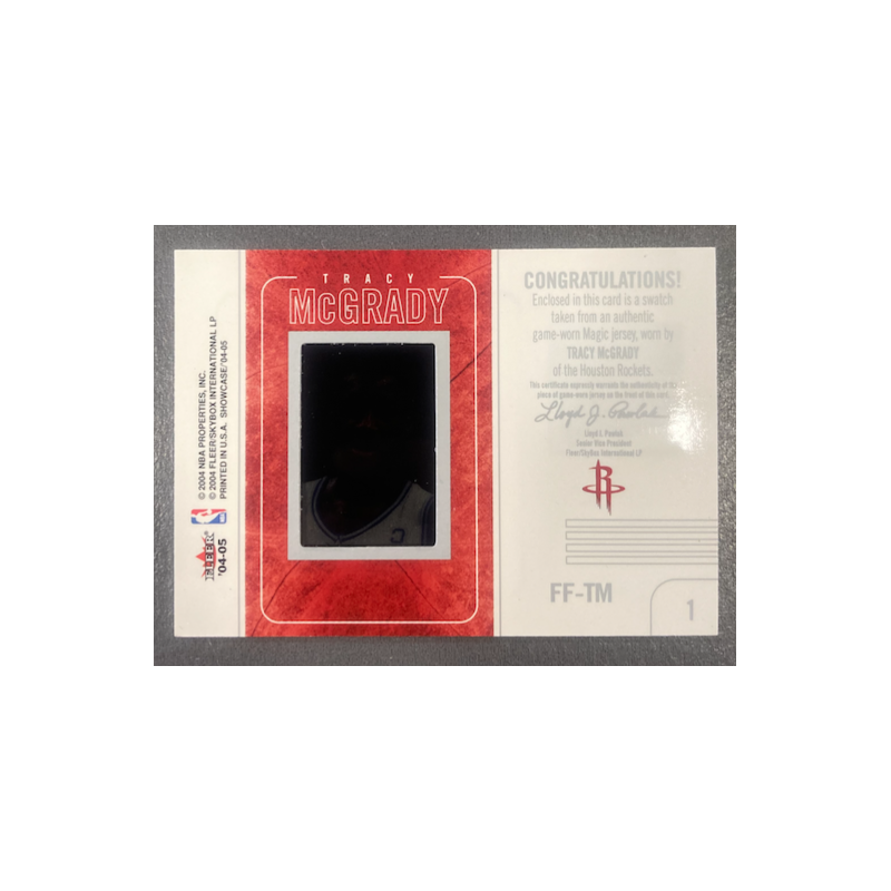 TRACY McGRADY 2004-05 FLEER SHOWCASE FEATURE FILM PATCH 17/25