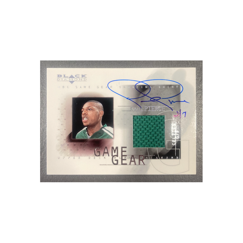 PAUL PIERCE 2001-02 ULTIMATE BUYBACK AUTO 2/7 ON BLACK DIAMOND GAME GEAR