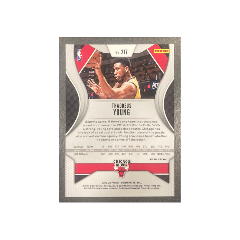 THADDEUS YOUNG 2019-20 PANINI PRIZM PRIZM PURPLE 27/75