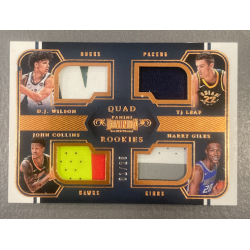 WILSON / GILES / LEAF / COLLINS 2017-18 PANINI DOMINION QUAD ROOKIES PATCHES 1/25