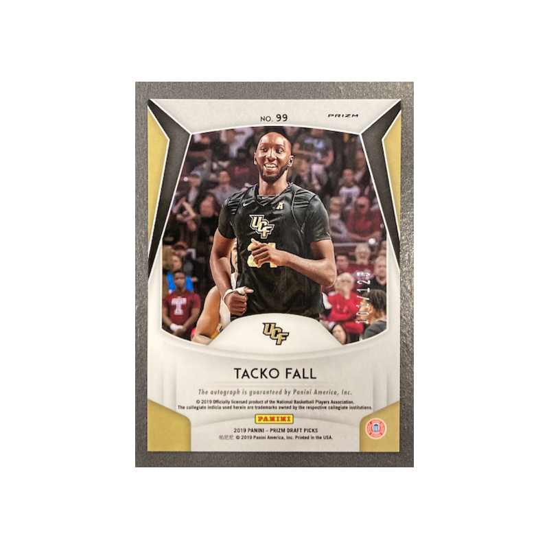 TACKO FALL 2019 PANINI PRIZM DRAFT PICKS PRIZM AUTO NEON ORANGE 101/125